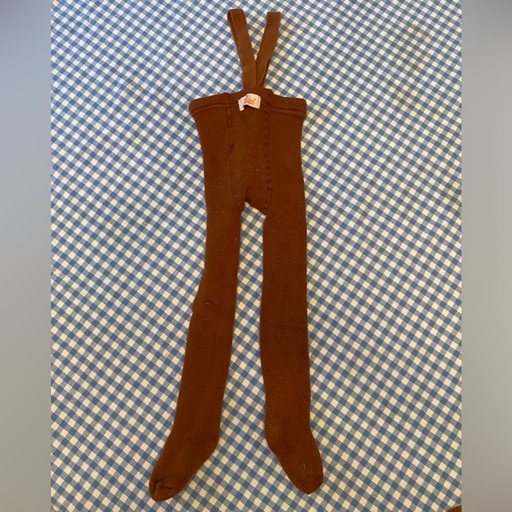 Silly Silas warmie footed tights in cinnamon